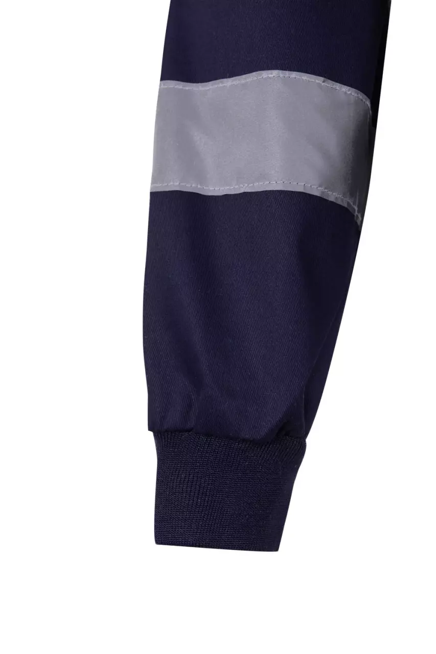 Velilla 0153-01-20, High-Vis Jacket, Marine Blue/High-Vis Yellow, image 4, gallery thumbnail
