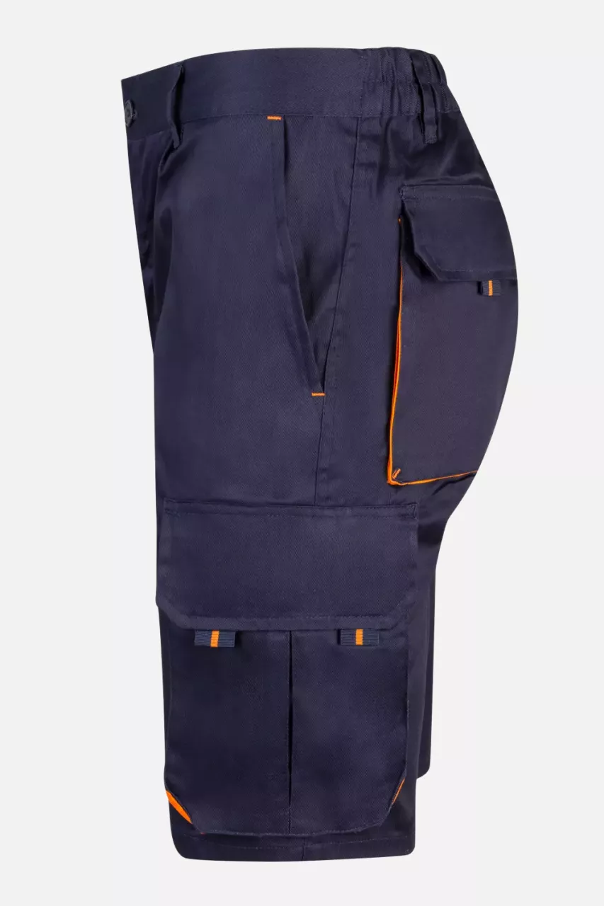 Velilla 103007-01-16, Work Shorts, Marine Blue/Orange, image 4, gallery thumbnail