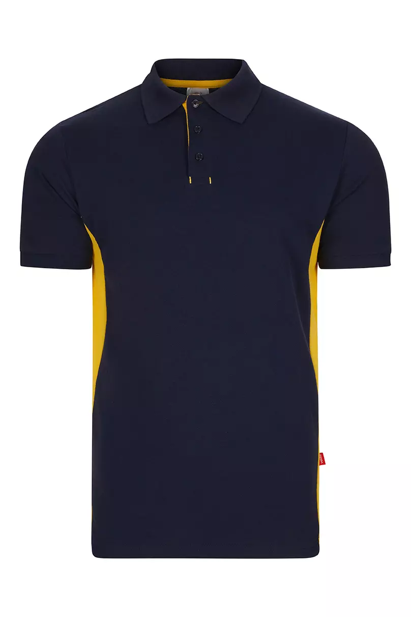 Velilla Polo Shirt, Navy Blue/Yellow