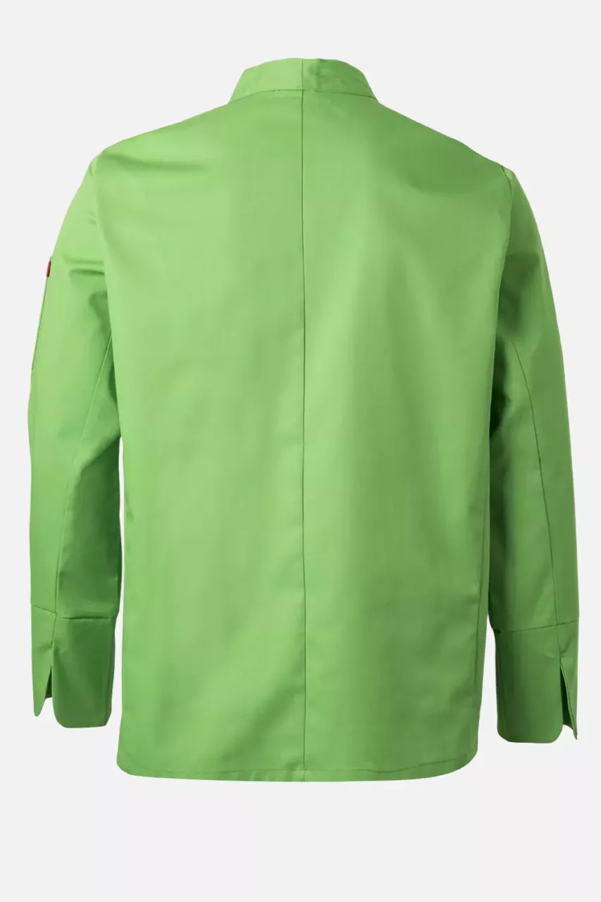 Velilla 405202TC-25, Long Sleeved Chef Jacket, Lime Green, image 2, gallery thumbnail
