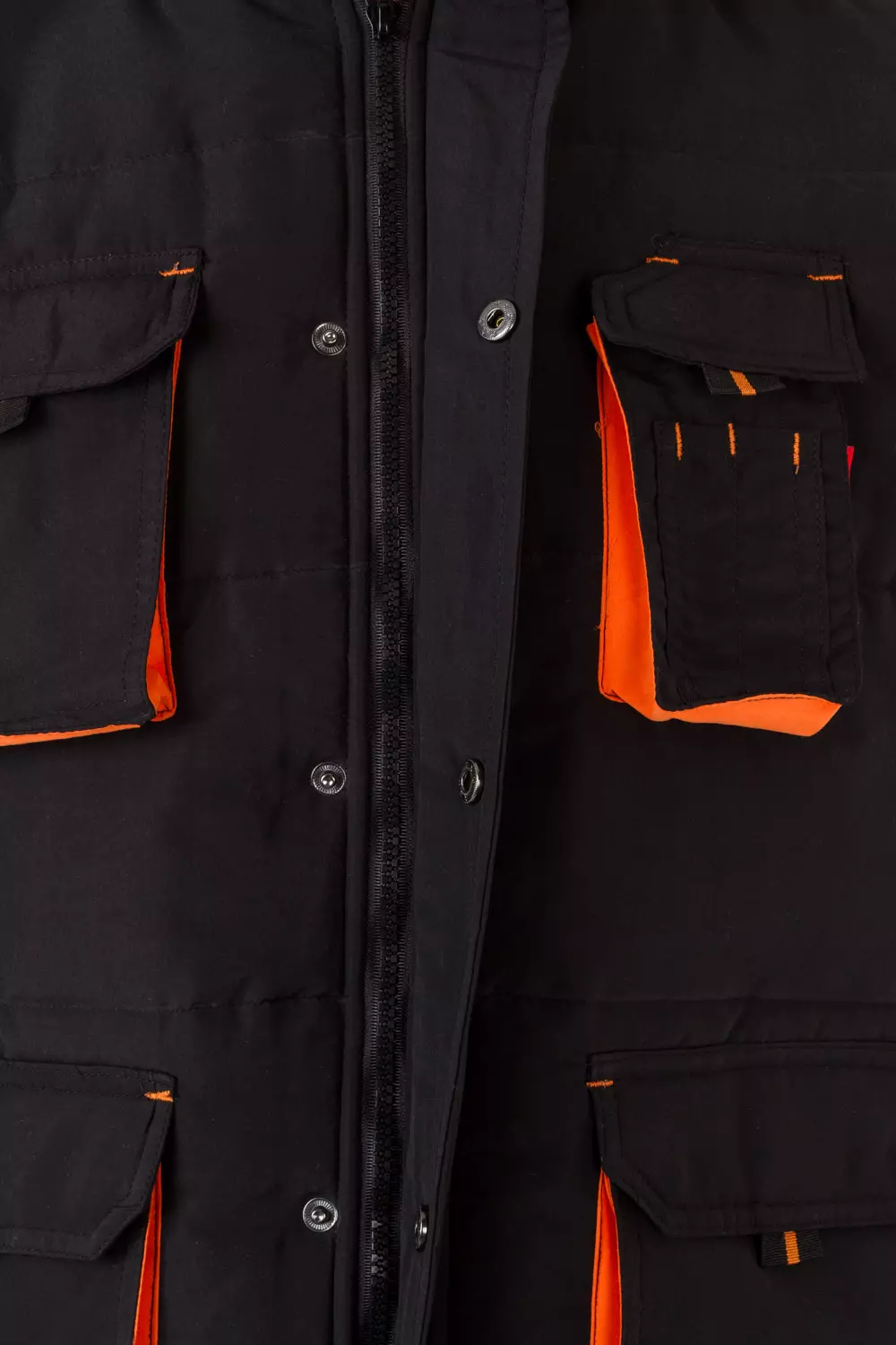Velilla 205902-00-16, Padded Work Vest, Black/Orange, image 2