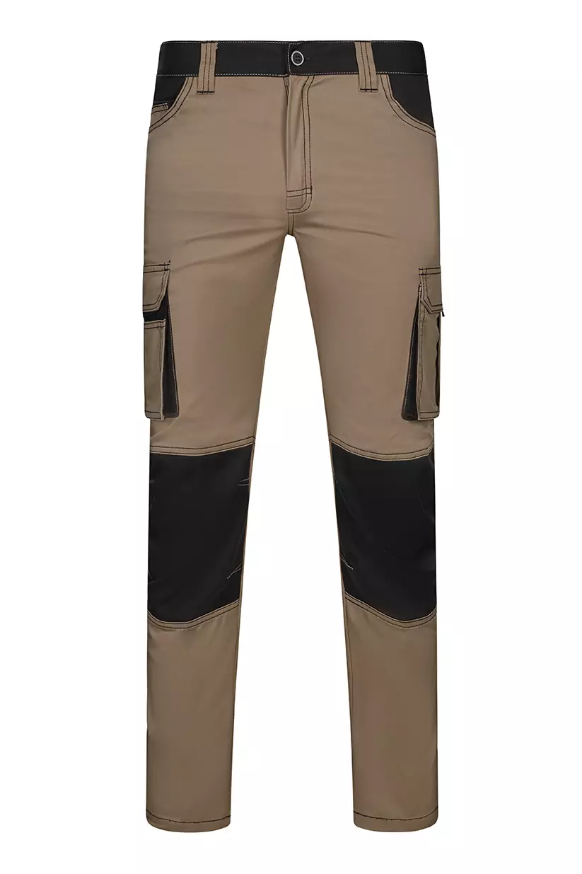 Velilla 103031S-46-00, Work Trousers, Sand Beige/Black
