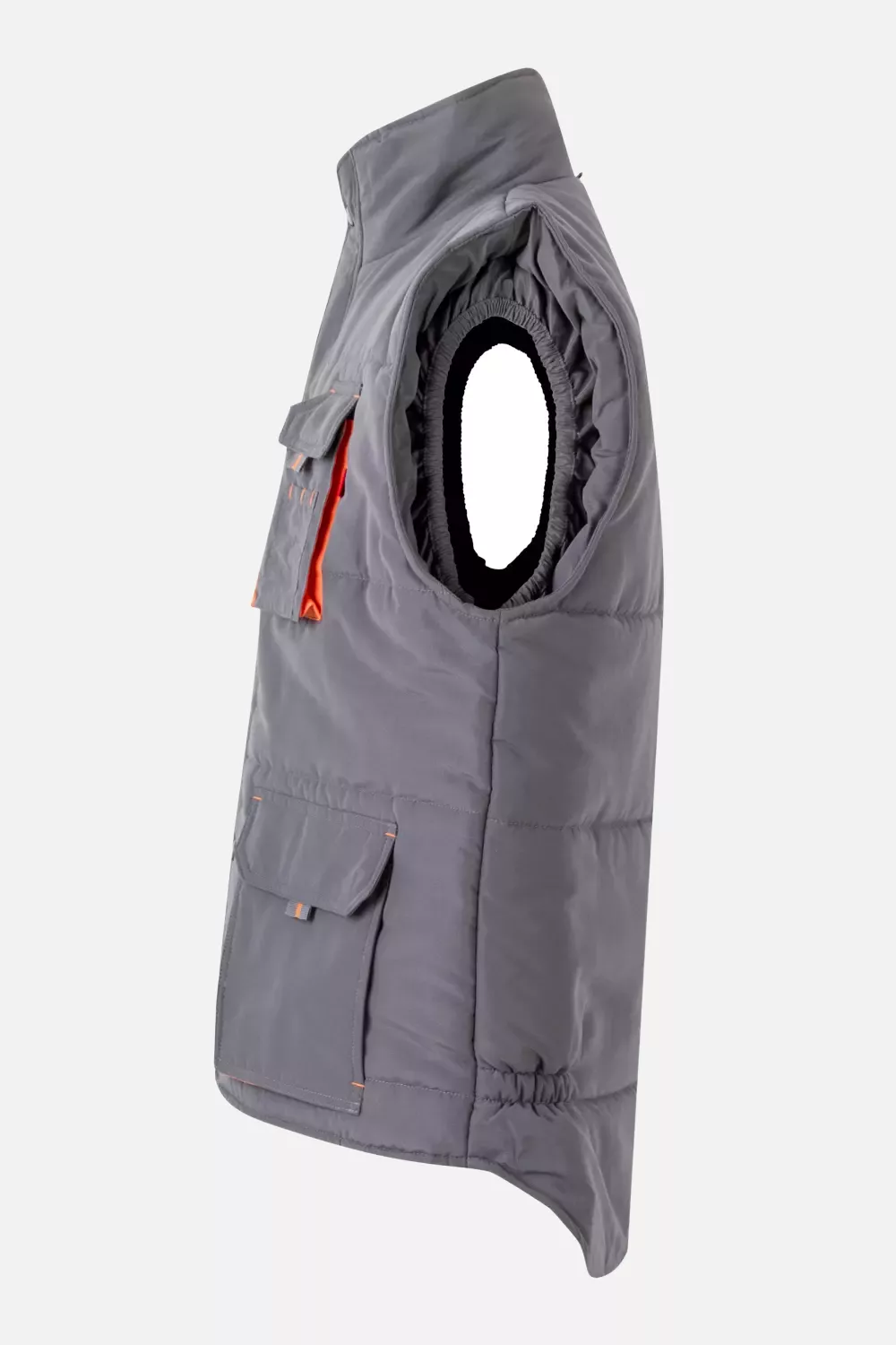 Velilla 205902-08-16, Padded Work Vest, Grey/Orange, image 3