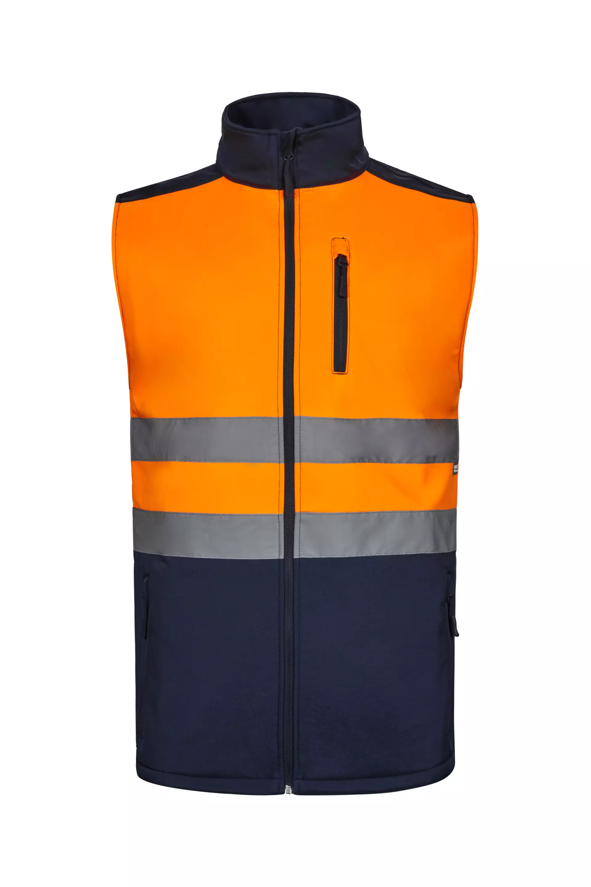 Velilla 305906-61-19-2, Warnschutzweste, Größe 4XL/5XL, Marineblau/Warnschutz-Orange