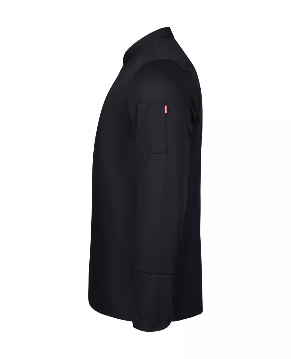 Velilla 405202TC-00, Long Sleeved Chef Jacket, Black, image 2, gallery thumbnail