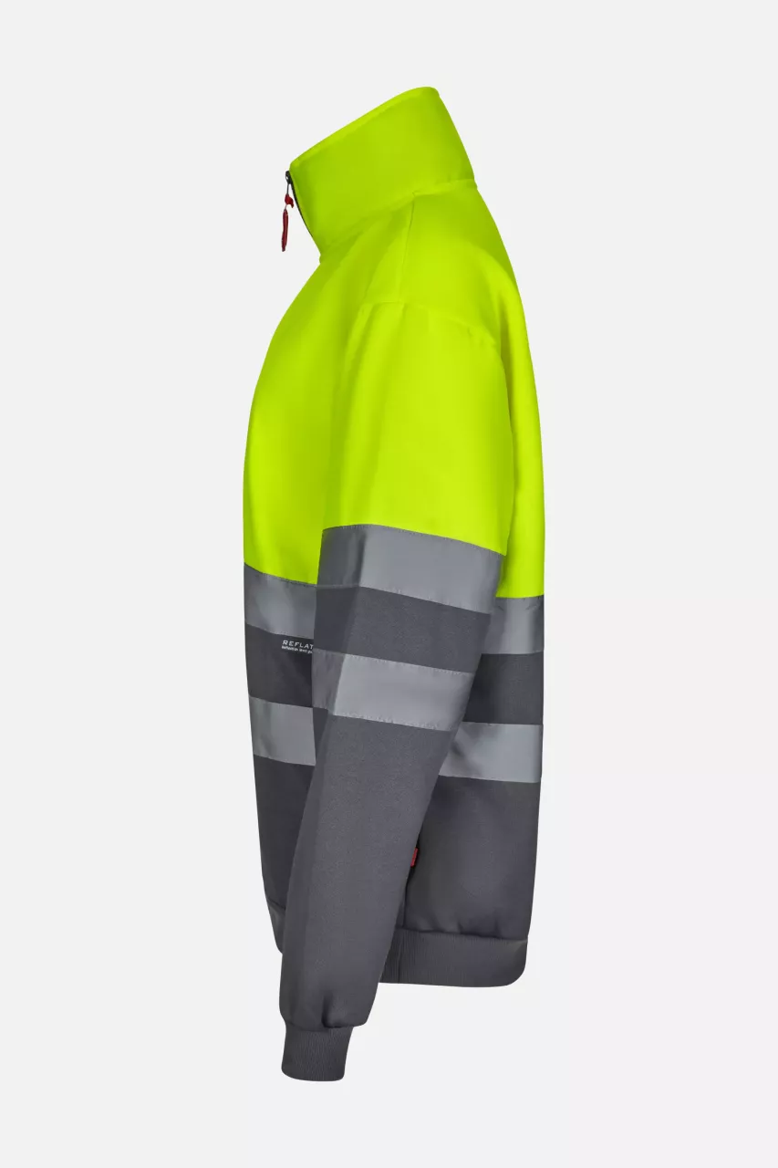 Velilla 305701-08-20-2, Warnschutz-Sweatshirt, Größe 4XL/5XL, Grau/Warngelb, image 4, gallery thumbnail