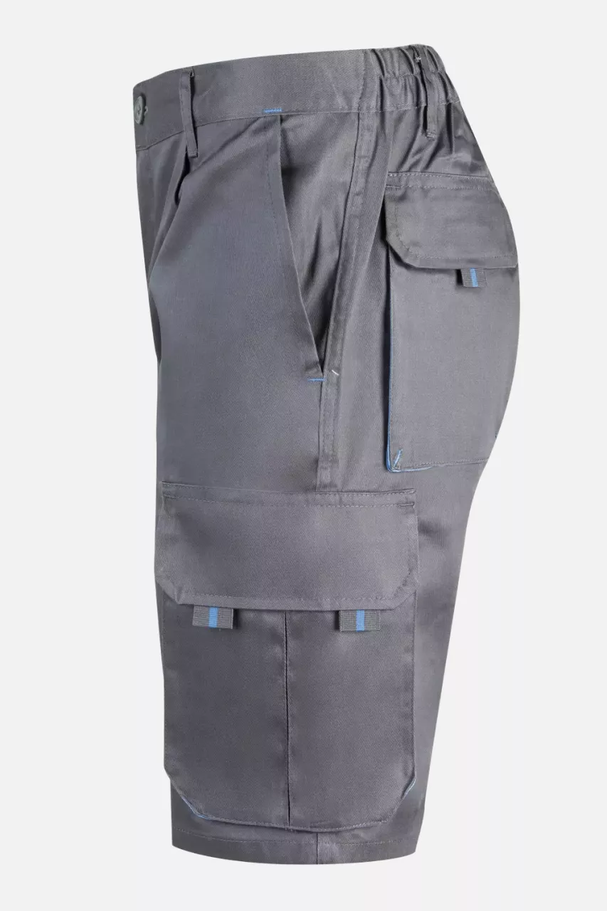 Velilla 103007-08-05, Work Shorts, Grey/Sky Blue, image 7, gallery thumbnail
