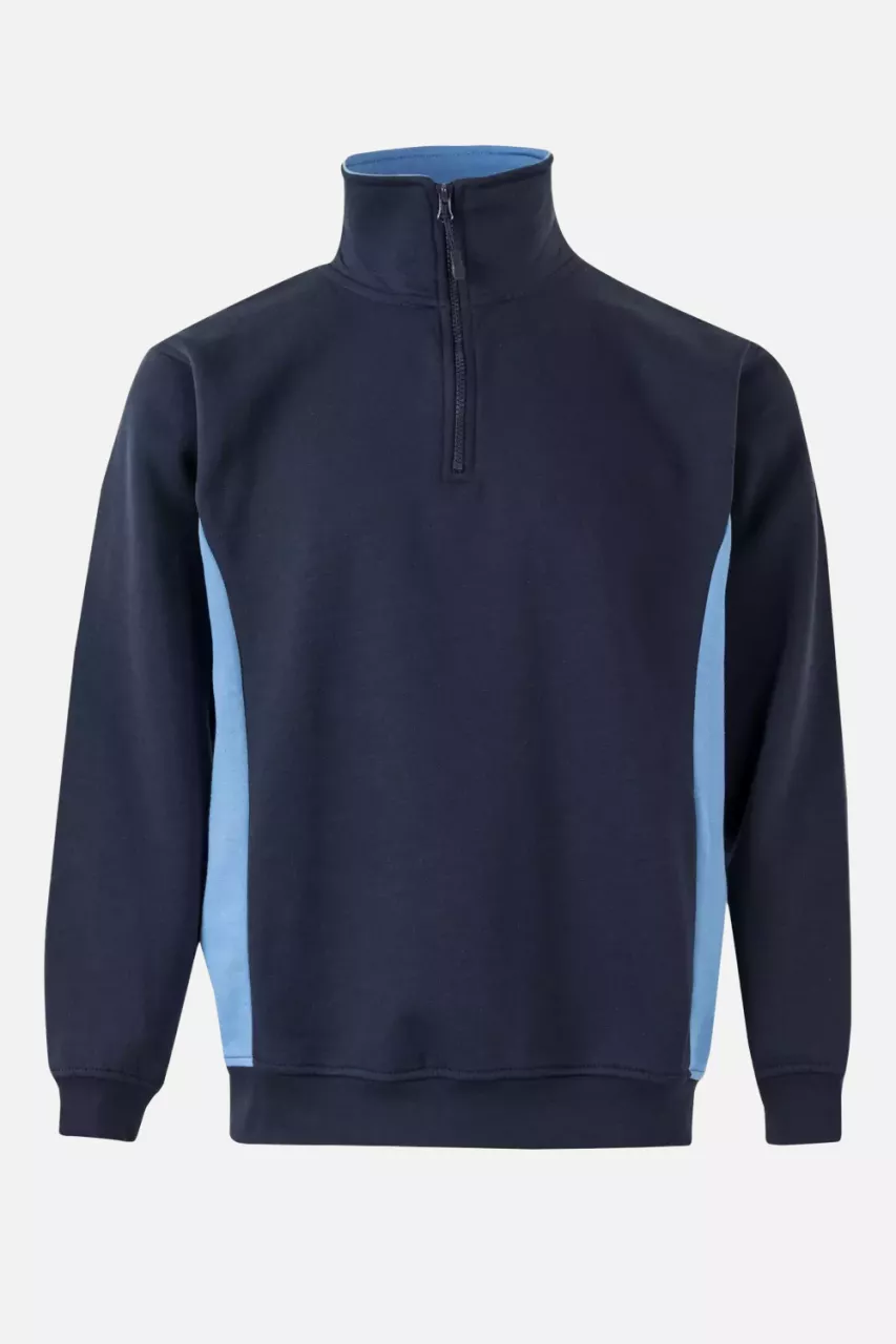 Velilla 105704-61-05, Work Sweatshirt, Navy Blue/Sky Blue, image 1, gallery thumbnail