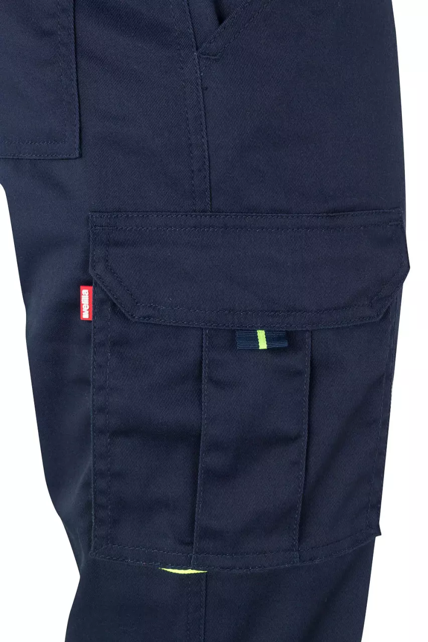 Velilla 303002S-61-20-2, High-Vis Work Trousers, Size 4XL/5XL, Navy Blue/Hi-Vis Yellow, image 2, gallery thumbnail