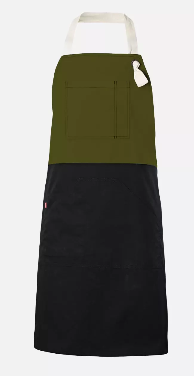 Velilla 404210B-03, Arbeitsschürze, Khakigrün/Schwarz, image 1