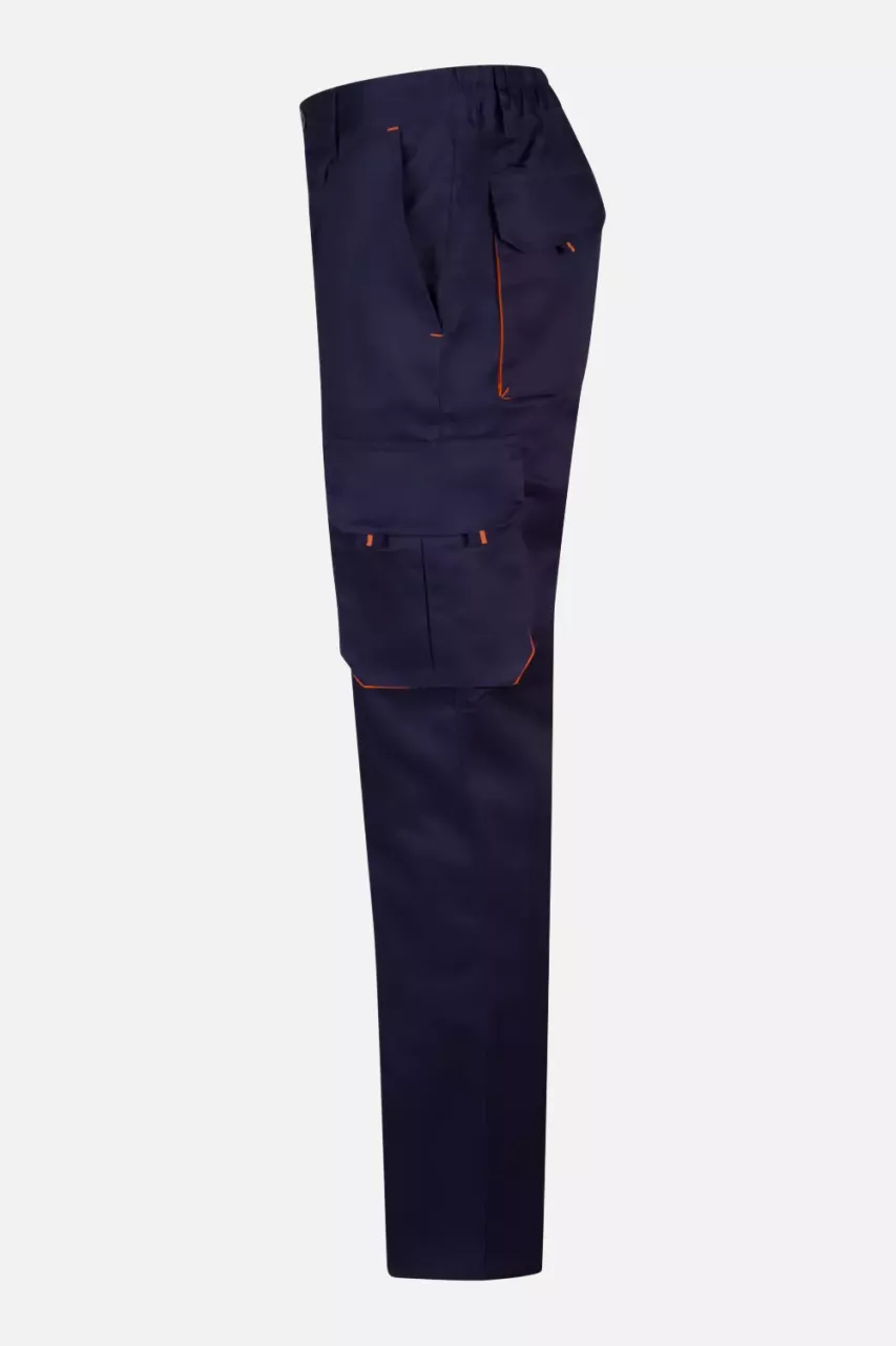 Velilla 103004-01-16, Work Trousers, Marine Blue/Orange, image 2, gallery thumbnail