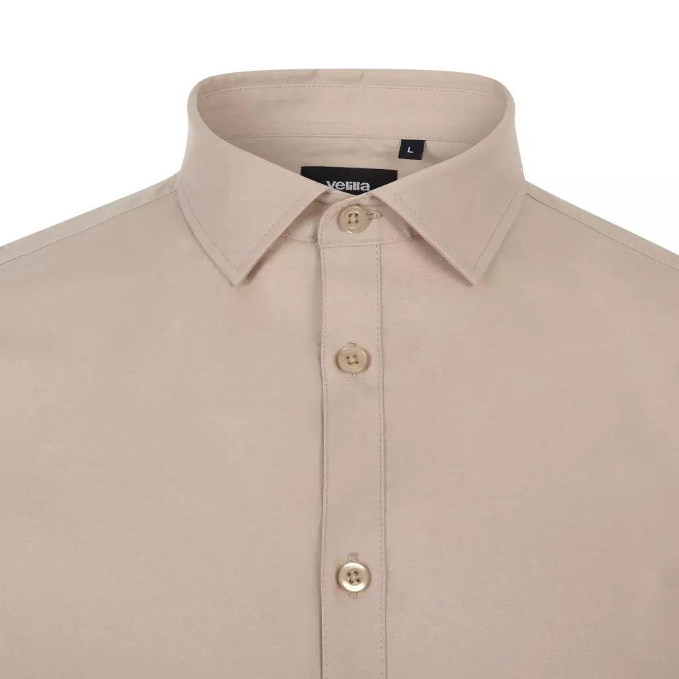 Velilla 405009-47, Long Sleeved Work Shirt, Light Beige, image 2, gallery thumbnail
