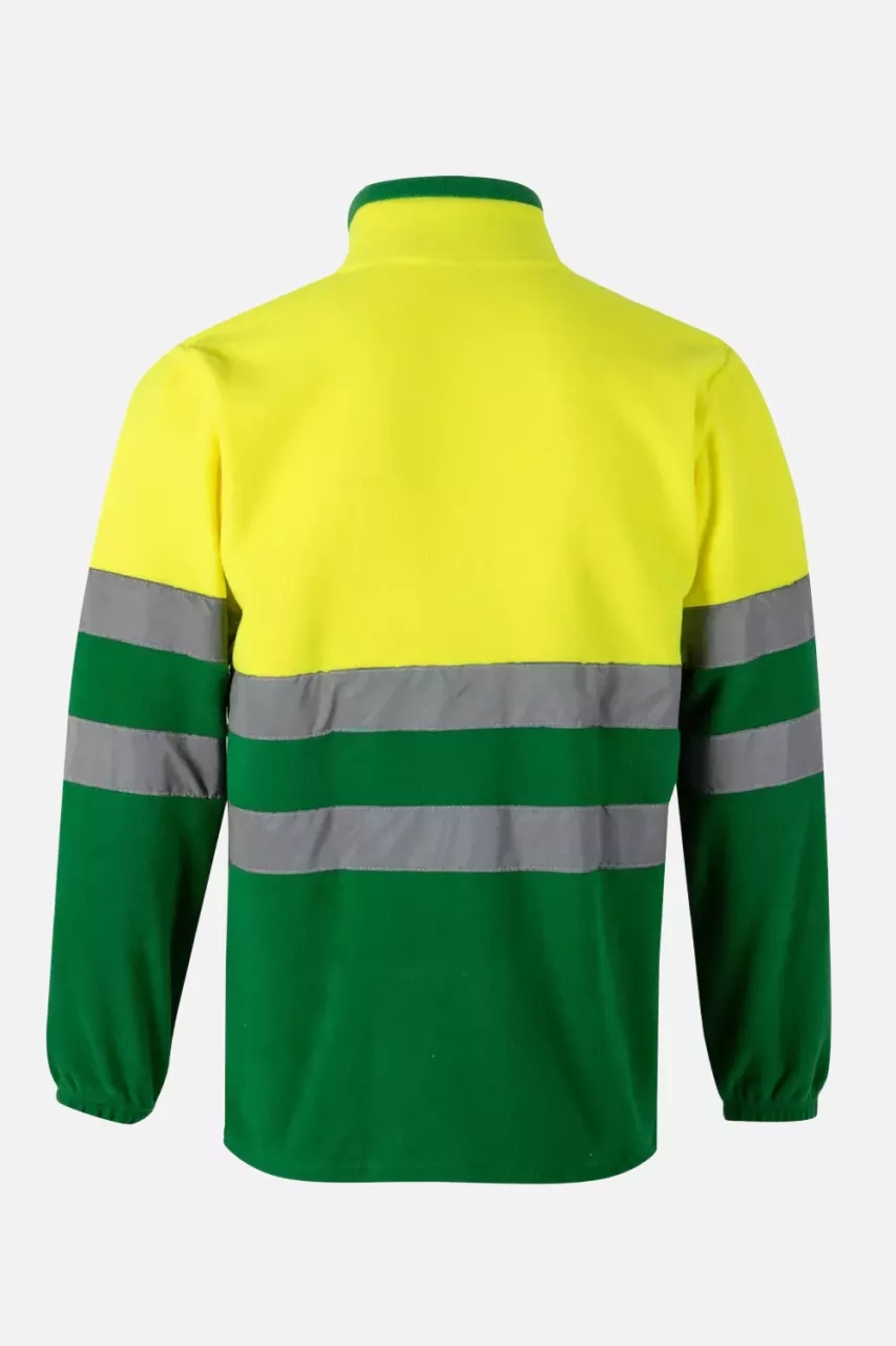 Velilla 183-29-20-2, High-Vis Fleece Jacket, Size 4XL/5XL, Grass Green/Hi-Vis Yellow, image 6, gallery thumbnail
