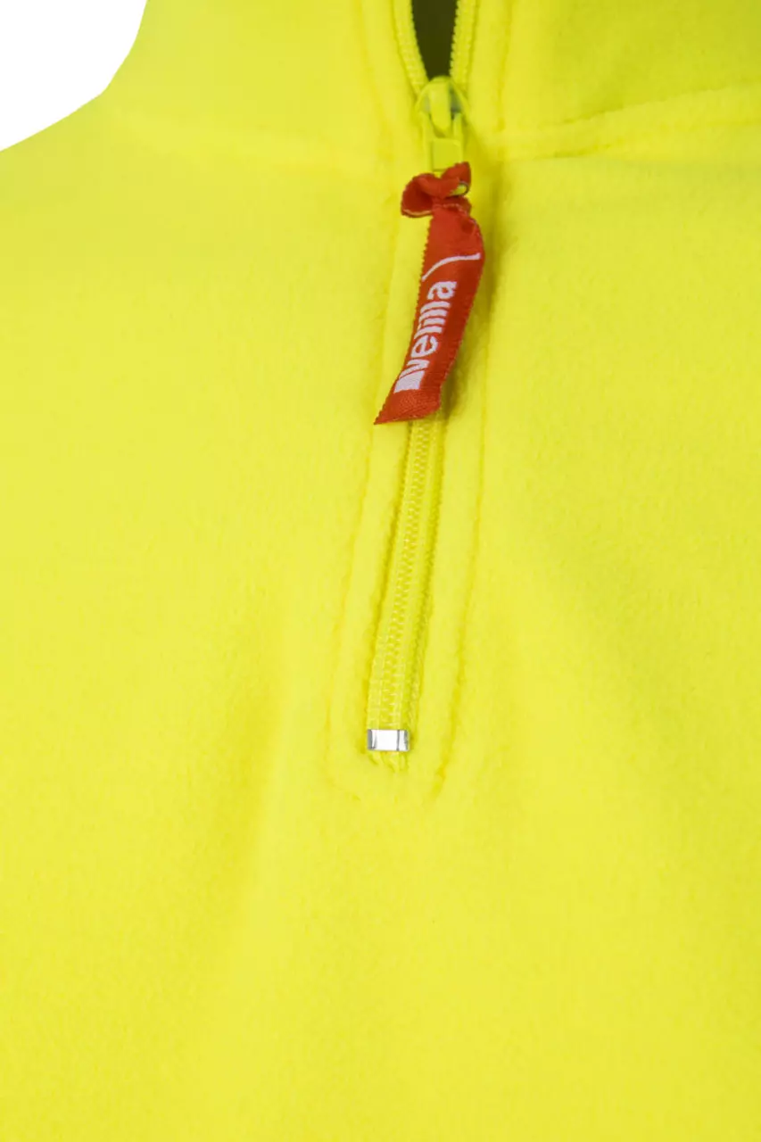 Velilla 0182-08-20, High-Vis Fleece Jacket, Grey/Hi-Vis Yellow, image 3, gallery thumbnail