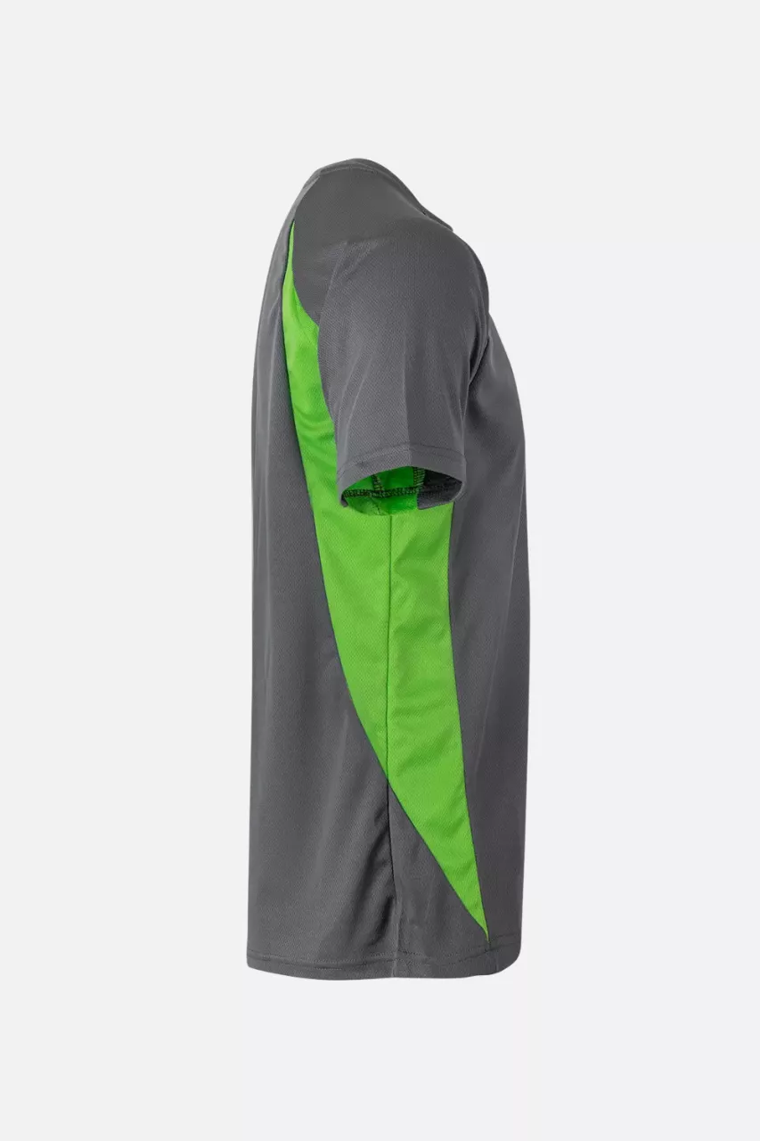 Velilla 105501-08-25, Arbeits-T-Shirt, Grau/Limetten-Grün, image 2, gallery thumbnail
