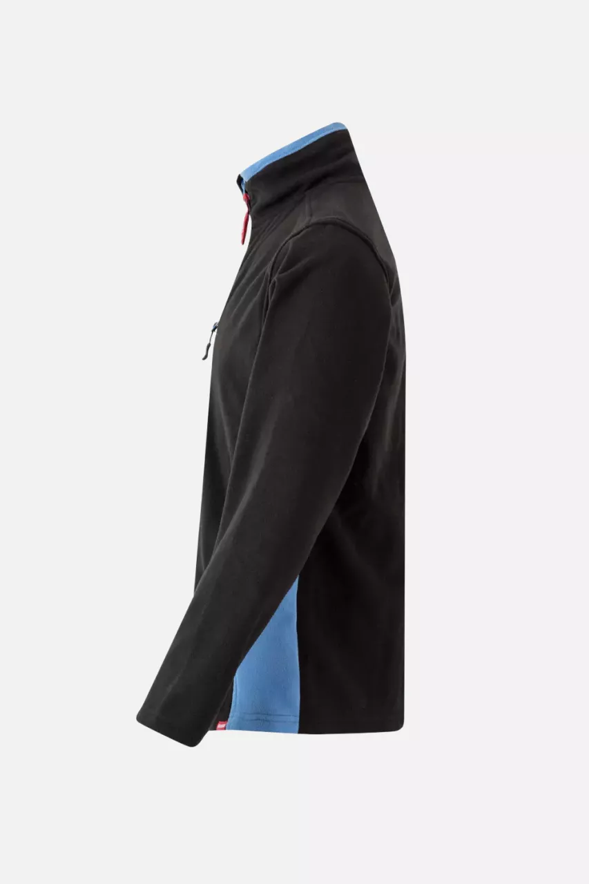 Velilla 201504-00-05, Fleece Jacket, Black/Sky Blue, image 3, gallery thumbnail