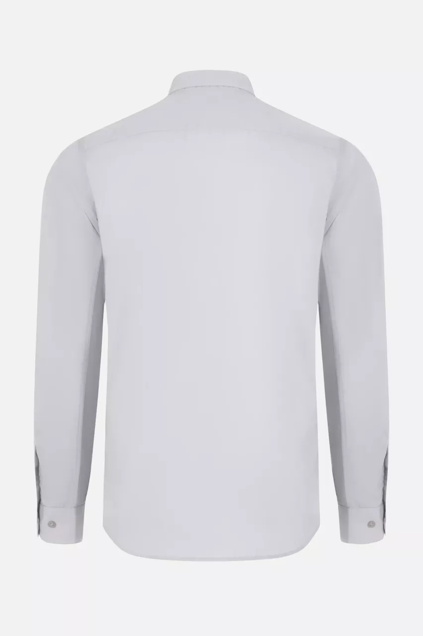 Velilla 405009-58, Long Sleeved Work Shirt, Ice Grey, image 3, gallery thumbnail
