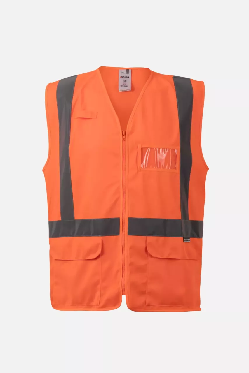 Velilla 305903-19, High-Vis Vest, Hi-Vis Orange, image 1, gallery thumbnail