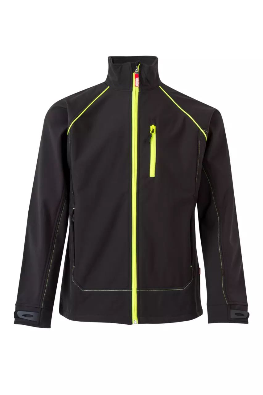 Velilla 206001-00-20, Work Jacket, Black/High-Vis Yellow, image 1, gallery thumbnail