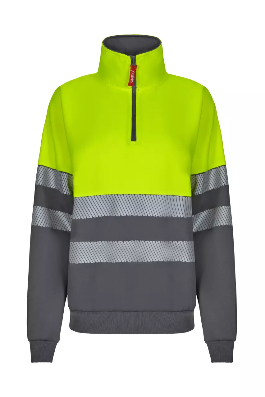Velilla High-Vis Sweatshirt, Grey/Hi-Vis Yellow