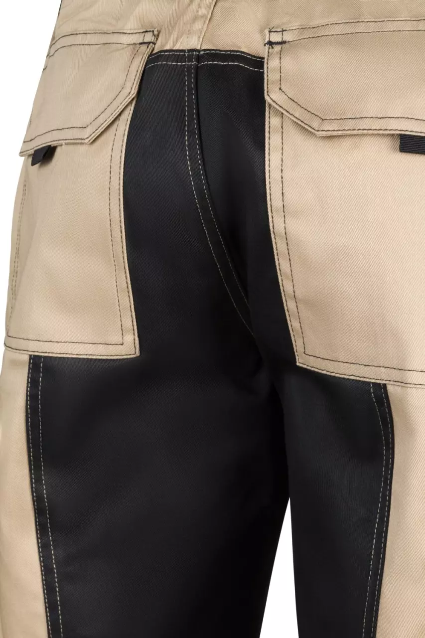 Velilla 103020B-46-00, Work Trousers, Sand Beige/Black, image 4, gallery thumbnail