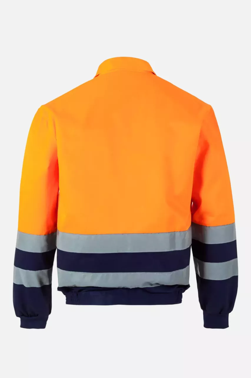 Velilla 0153-01-19-2, High-Vis Jacket, Size 4XL/5XL, Marine Blue/High-Vis Orange, image 3, gallery thumbnail