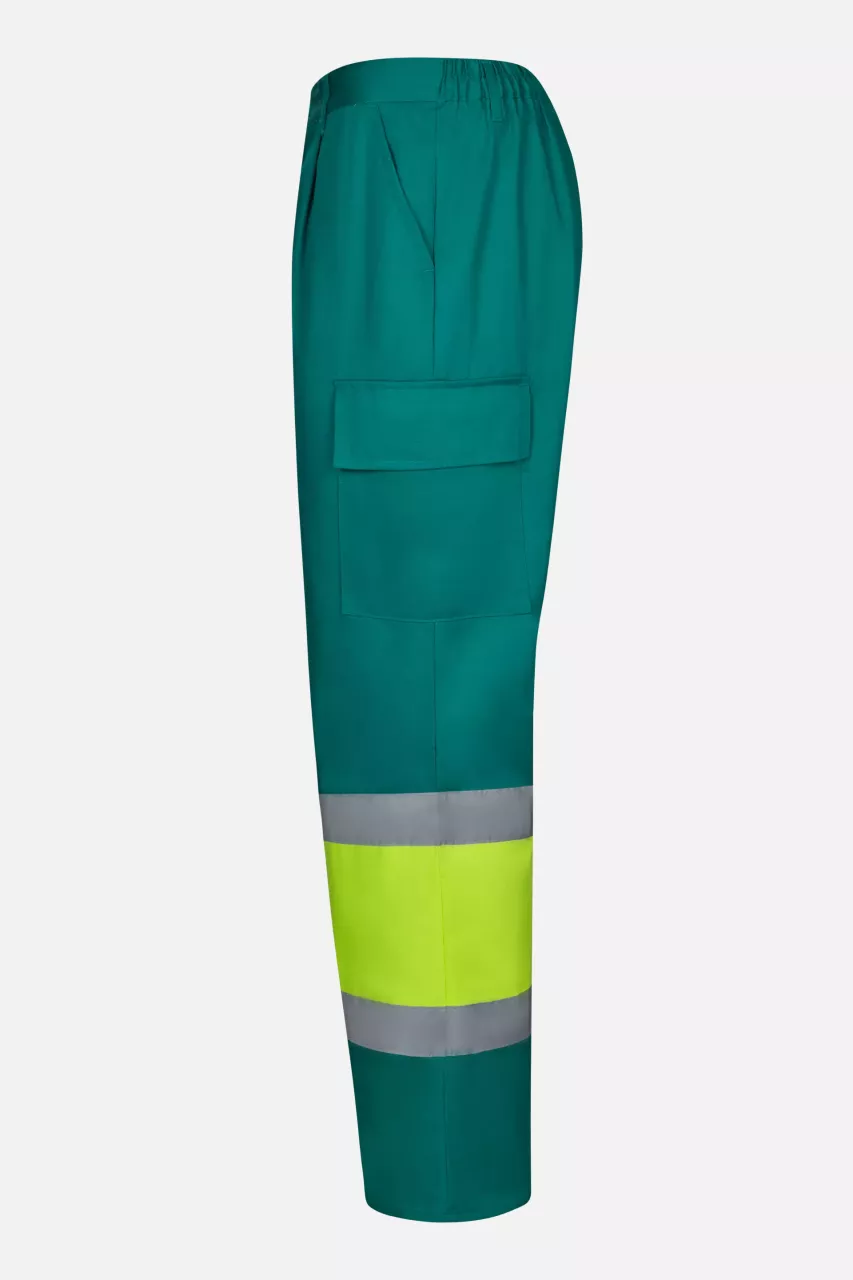 Velilla 303003-02-20, High-Vis Work Trousers, Green/Hi-Vis Yellow, image 5, gallery thumbnail