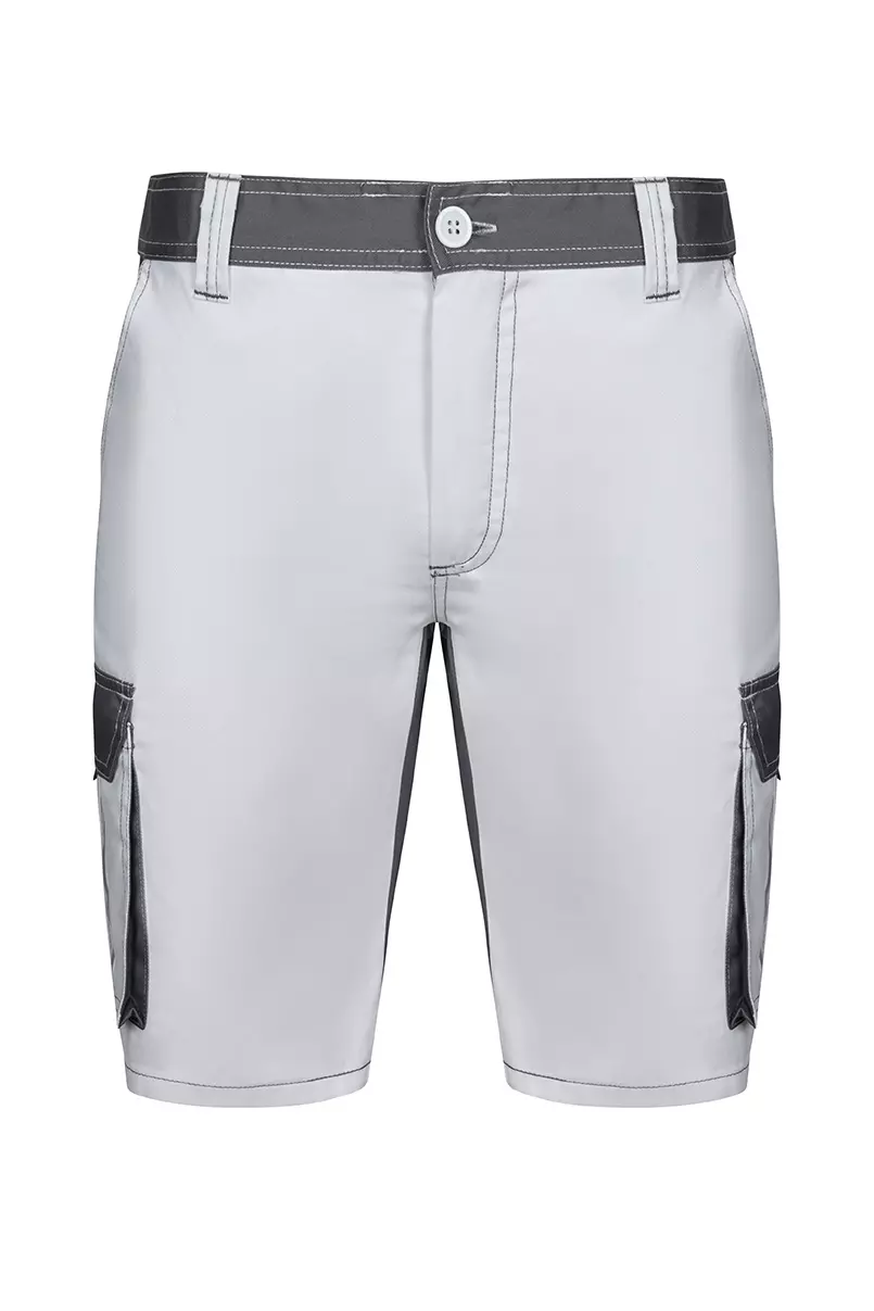 Velilla 103021B-07-08, Work Shorts, White/Grey, image 1