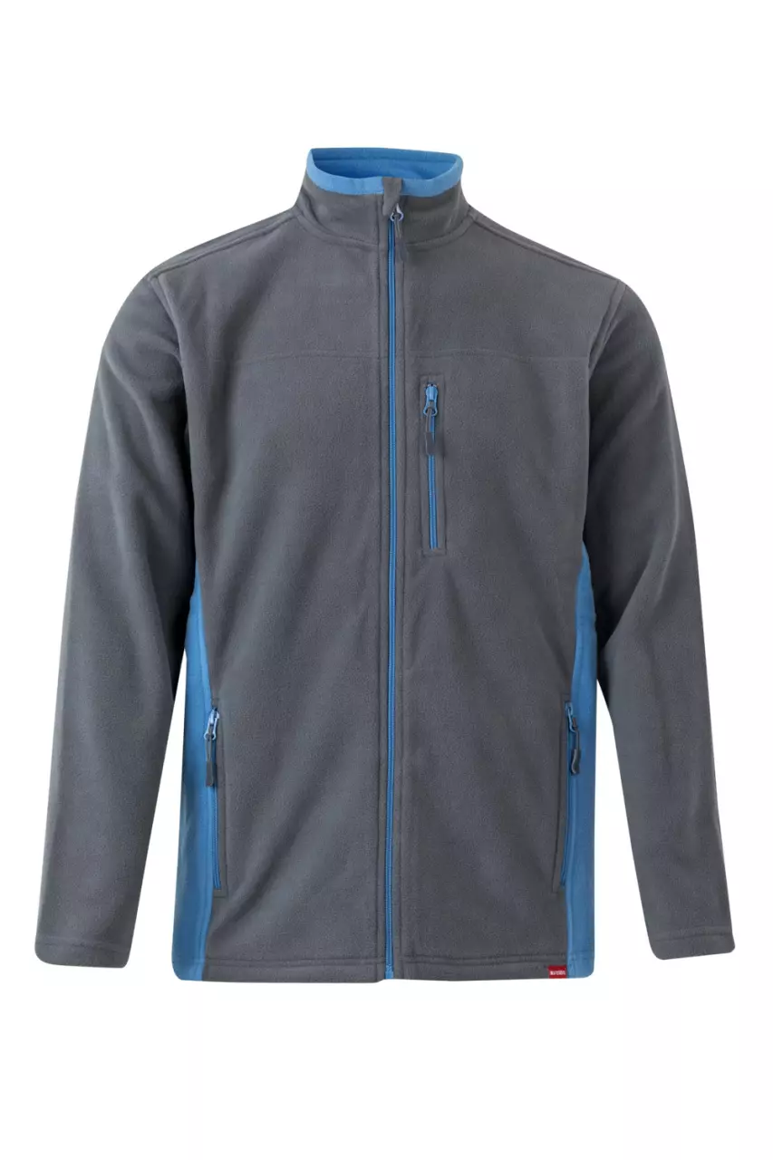 Velilla Fleece Jacket, Grey/Sky Blue