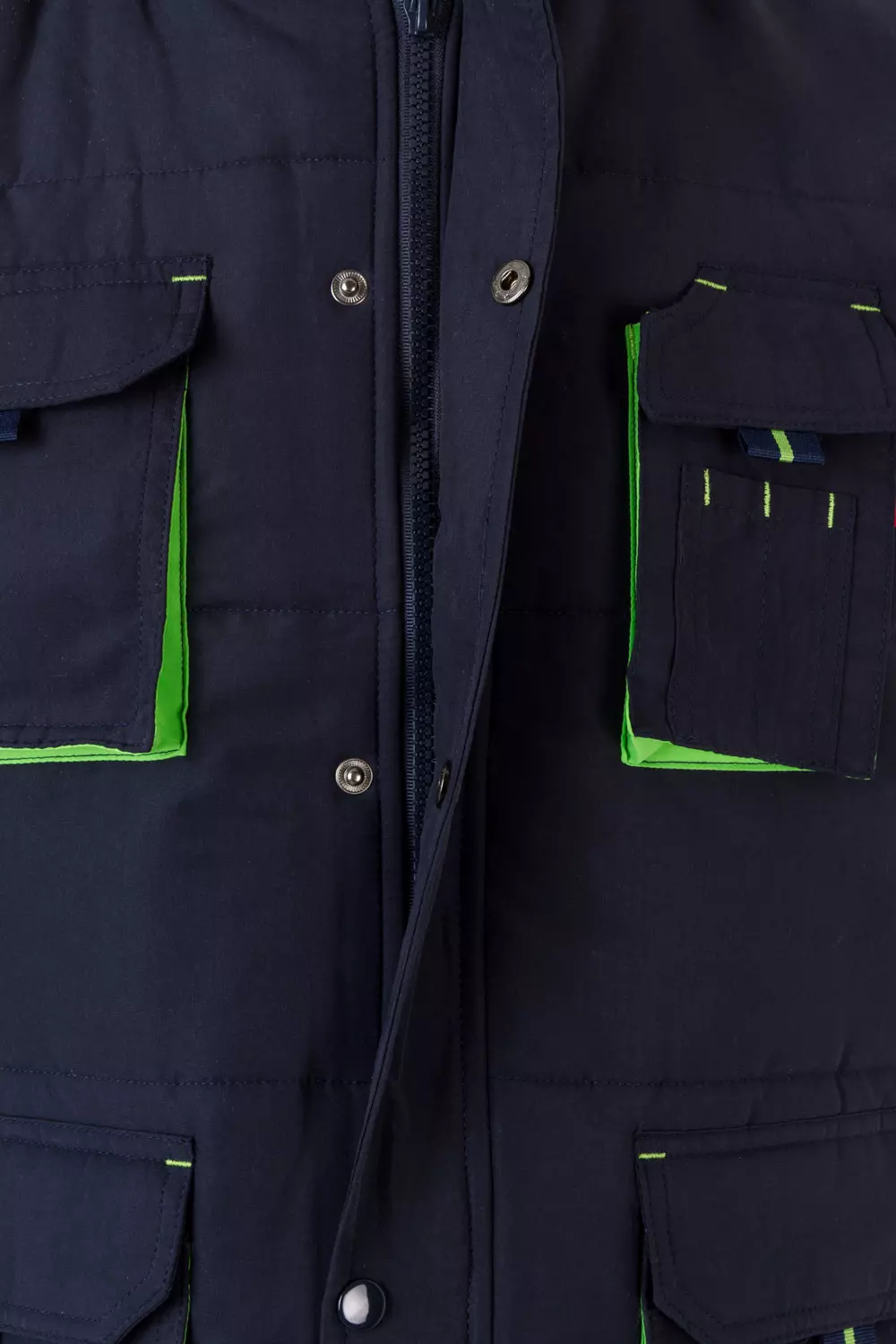 Velilla 205902-61-25, Padded Work Vest, Navy Blue/Lime Green, image 5