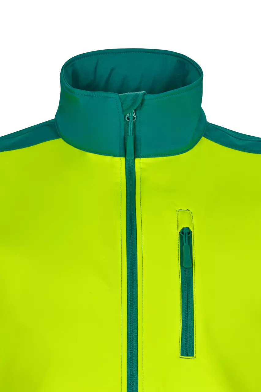 Velilla 305906-02-20-2, High-Vis Vest, Size 4XL/5XL, Green/Hi-Vis Yellow, image 3, gallery thumbnail