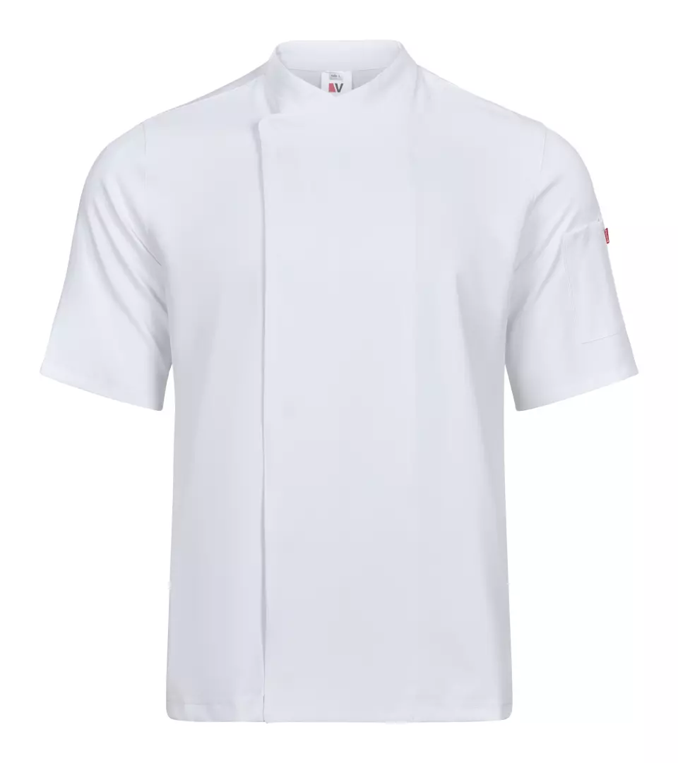 Velilla 405209-07, Short-Sleeved Chef Jacket, White