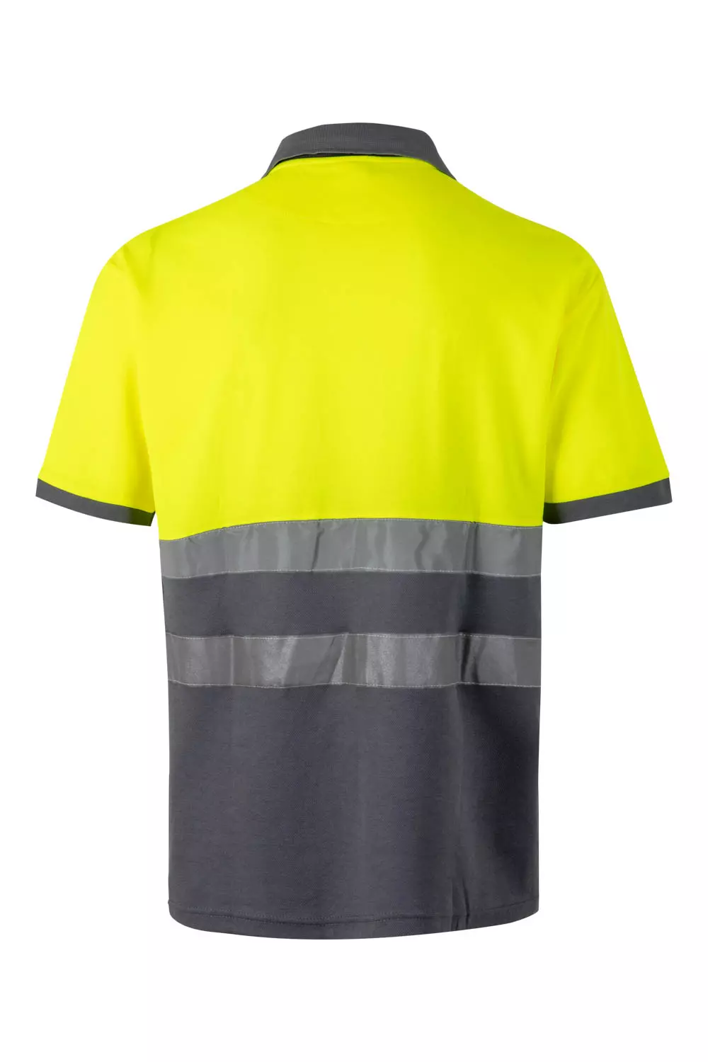 Velilla 305513-08-20-1, High-Vis Short Sleeve Polo Shirt, Grey/Hi-Vis Yellow, image 2