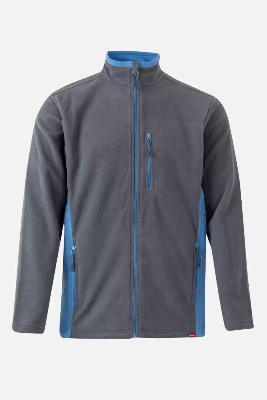 Velilla 201504-08-05, Fleece Jacket, Grey/Sky Blue, image 1, gallery thumbnail