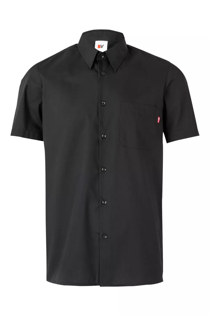 531-00, Velilla Kurzarm-Arbeitshemd, Schwarz