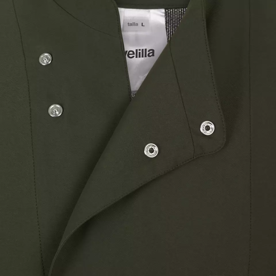 Velilla 405209-36, Short-Sleeved Chef Jacket, Olive Green, image 2, gallery thumbnail