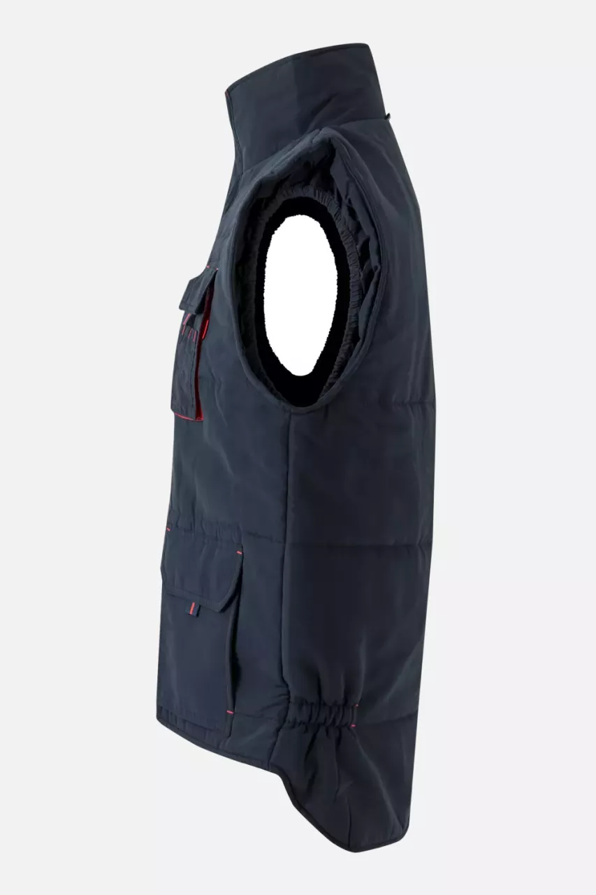 Velilla 205902-61-12, Padded Work Vest, Navy Blue/Red, image 4, gallery thumbnail