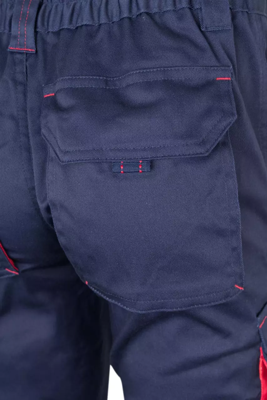 Velilla 103024S-61-12, Work Trousers, Navy Blue/Red, image 6, gallery thumbnail