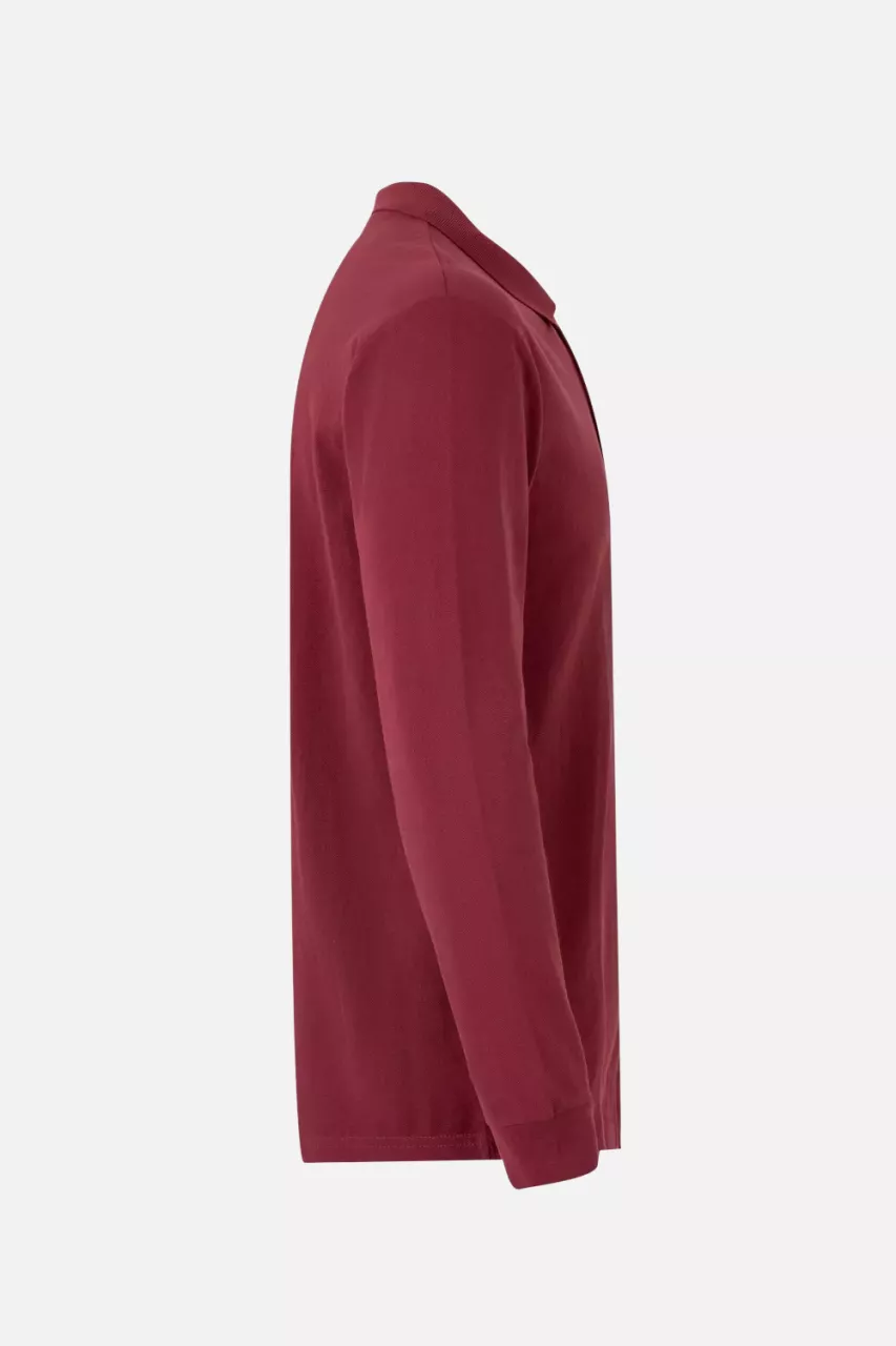 Velilla 105503-18, Long Sleeved Polo Shirt, Maroon, image 2, gallery thumbnail