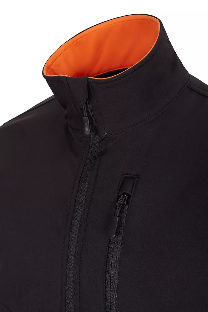 Velilla 106004-00-16, Work Jacket, Black/Orange, image 4