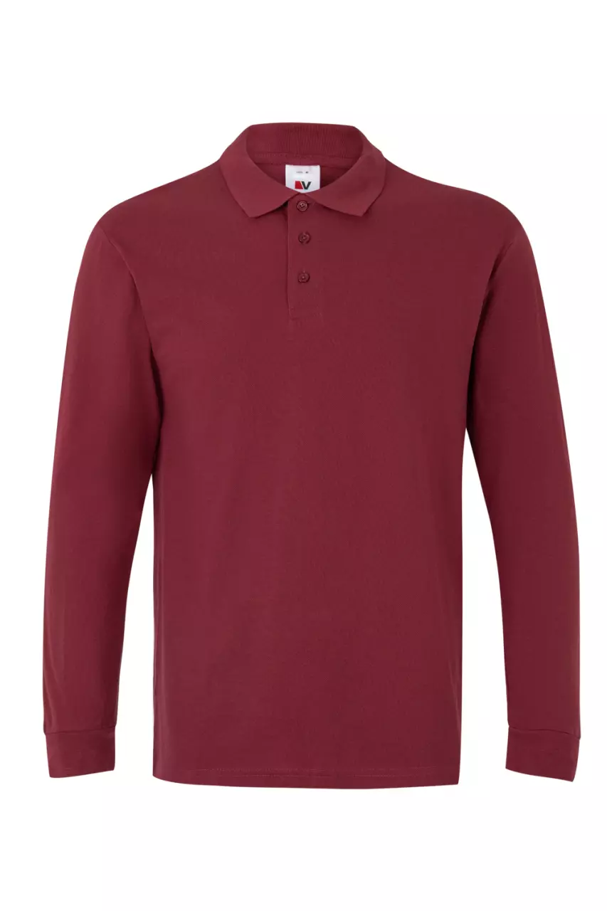 Velilla 105503-18, Long Sleeved Polo Shirt, Maroon
