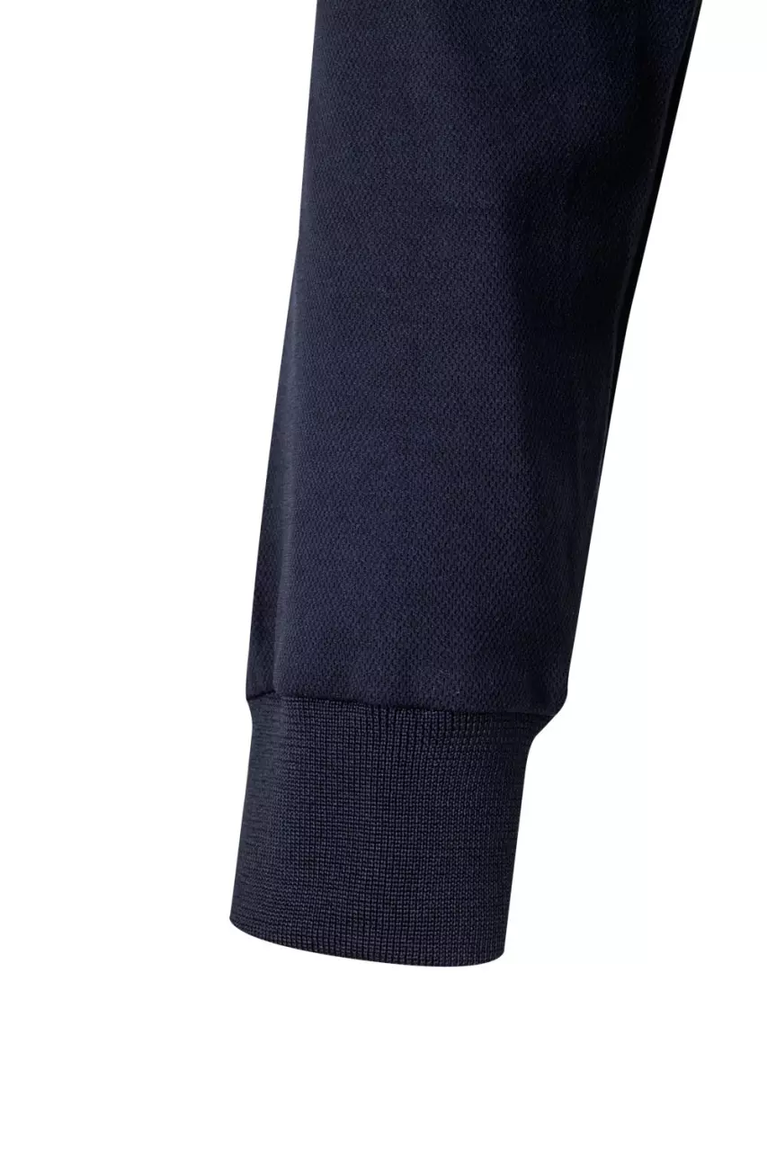 Velilla 305515-61-20, High-Vis Long Sleeved Polo Shirt, Navy Blue/Hi-Vis Yellow, image 4, gallery thumbnail