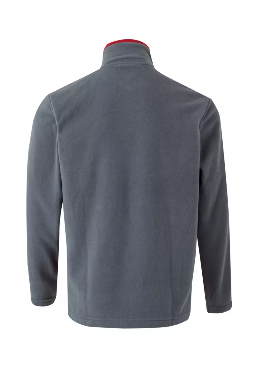 Velilla 201504-08-12, Fleece Jacket, Grey/Red, image 2, gallery thumbnail