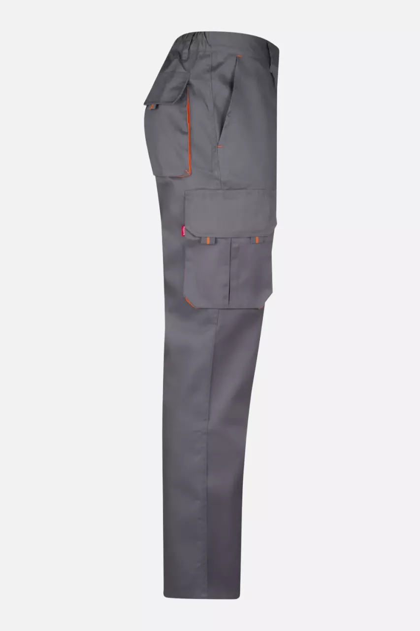 Velilla 103004-08-16, Work Trousers, Grey/Orange, image 4, gallery thumbnail