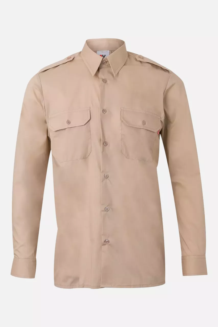 Velilla 530-06, Langarm-Arbeitshemd, Beige, image 1, gallery thumbnail