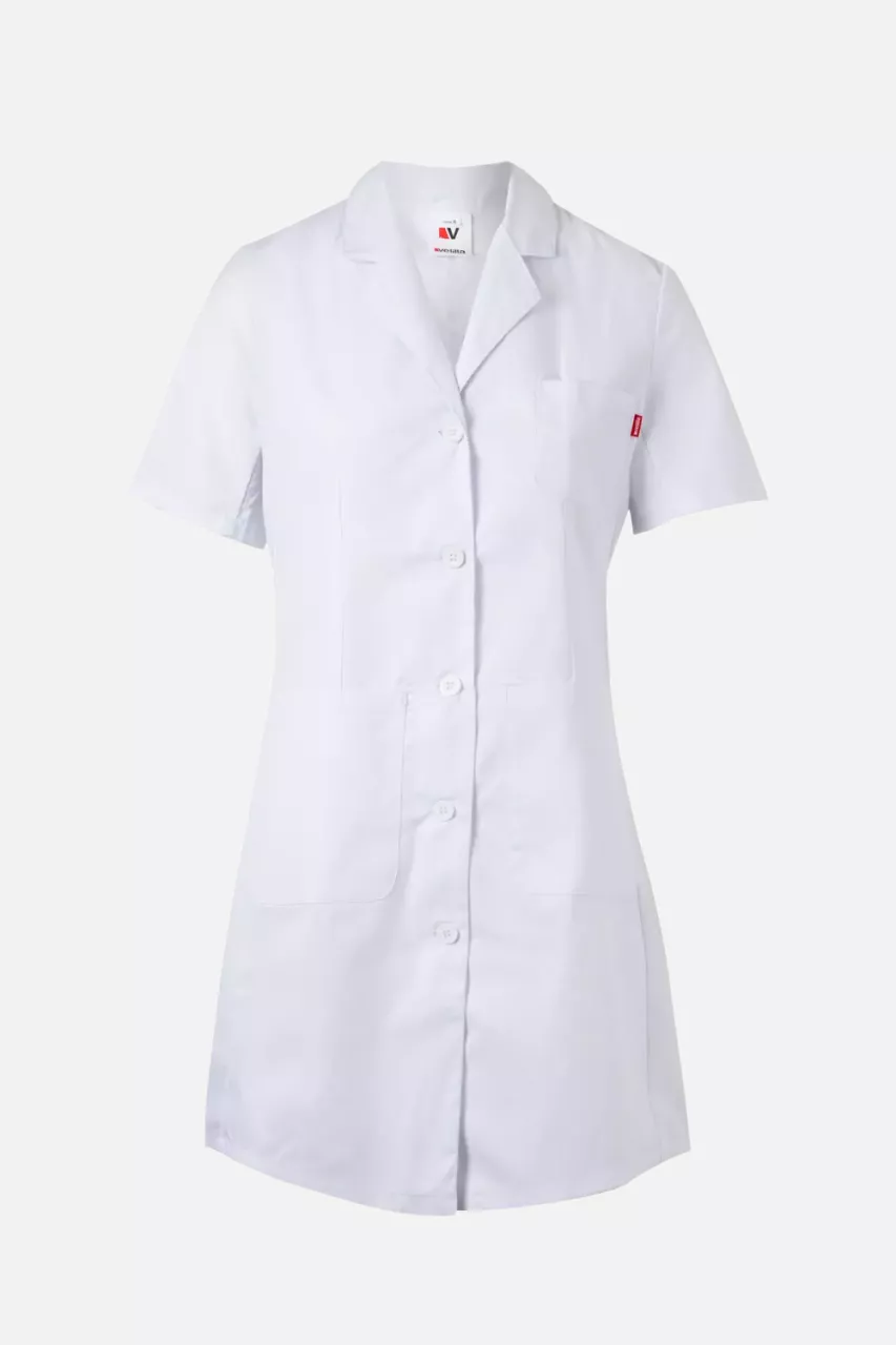 Velilla 539003-07, Short-Sleeved Work Coat, White, image 1, gallery thumbnail