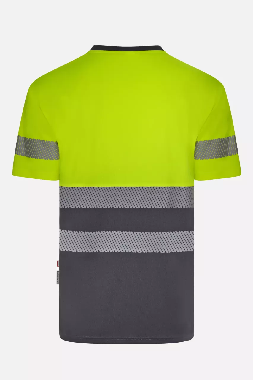 Velilla 305633-08-20, High-Vis T-Shirt, Grey/Hi-Vis Yellow, image 2, gallery thumbnail