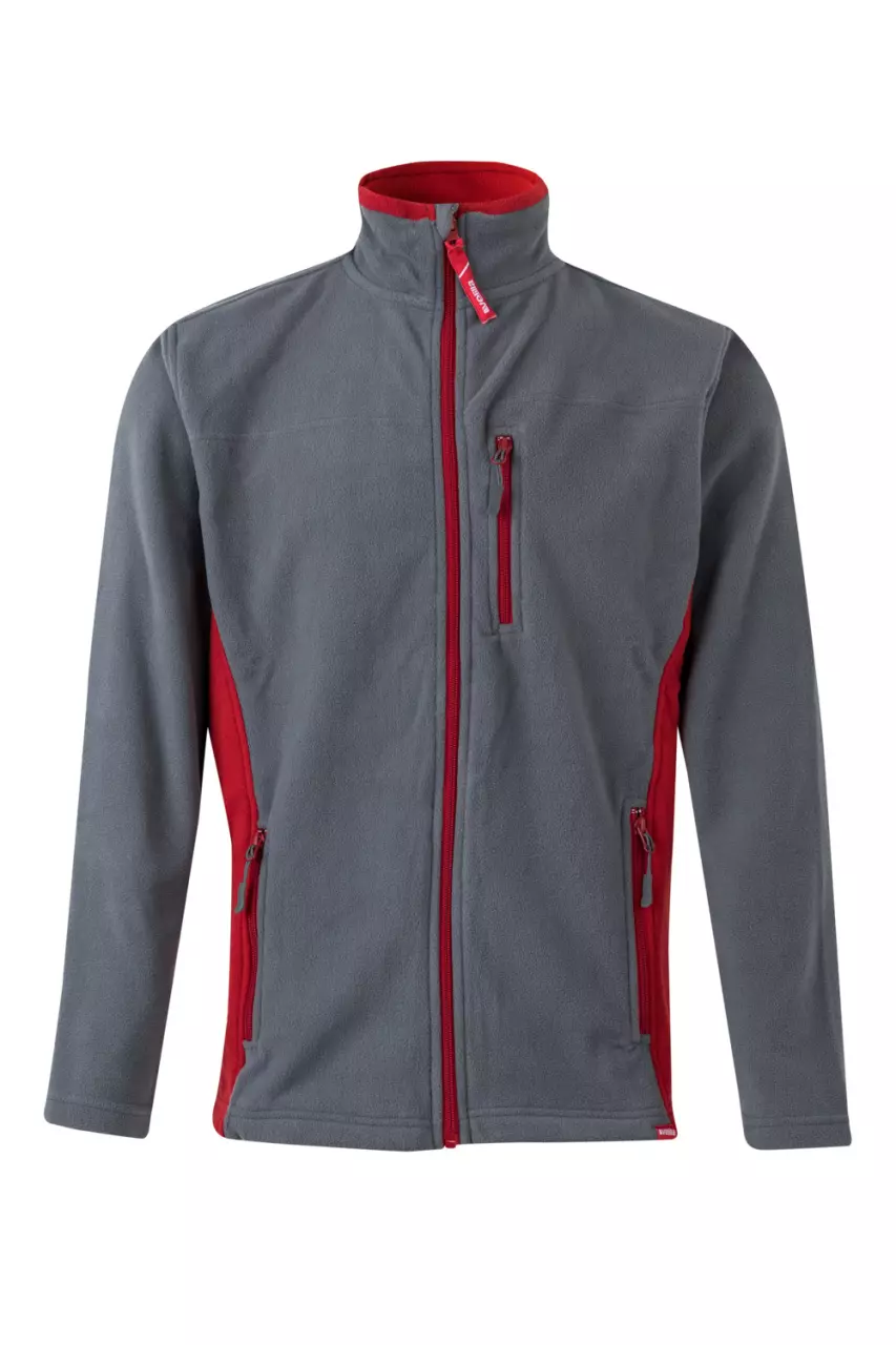 Velilla Fleece Jacket, Grey/Red