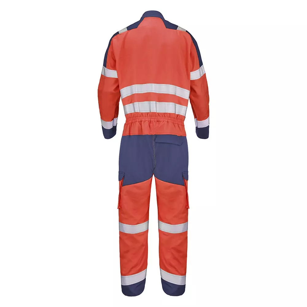 Cepovett 9J728505-ORZ-HWN, Condor Warnschutz Overall, Fluo Rot/Marineblau, image 2