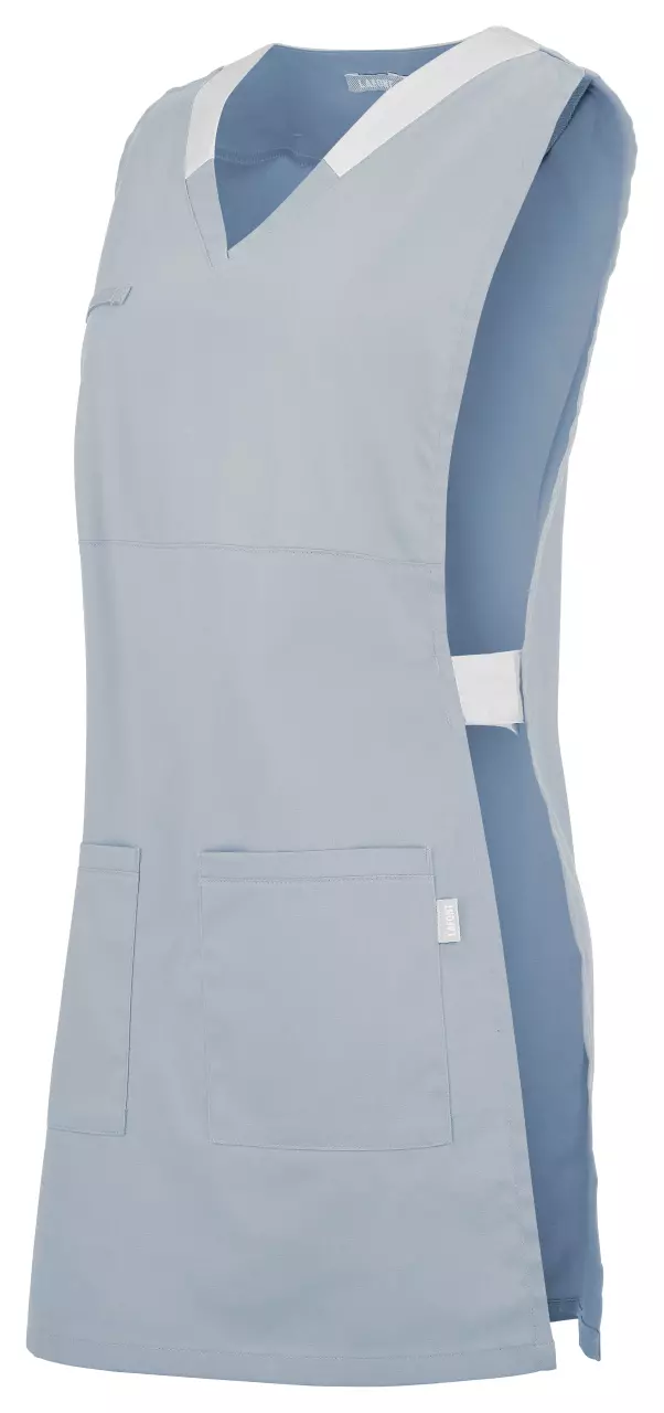LaFont 8DOUPC-SUJ-GTJ, Douce Cooking Apron, Sky Blue/White, image 1, gallery thumbnail